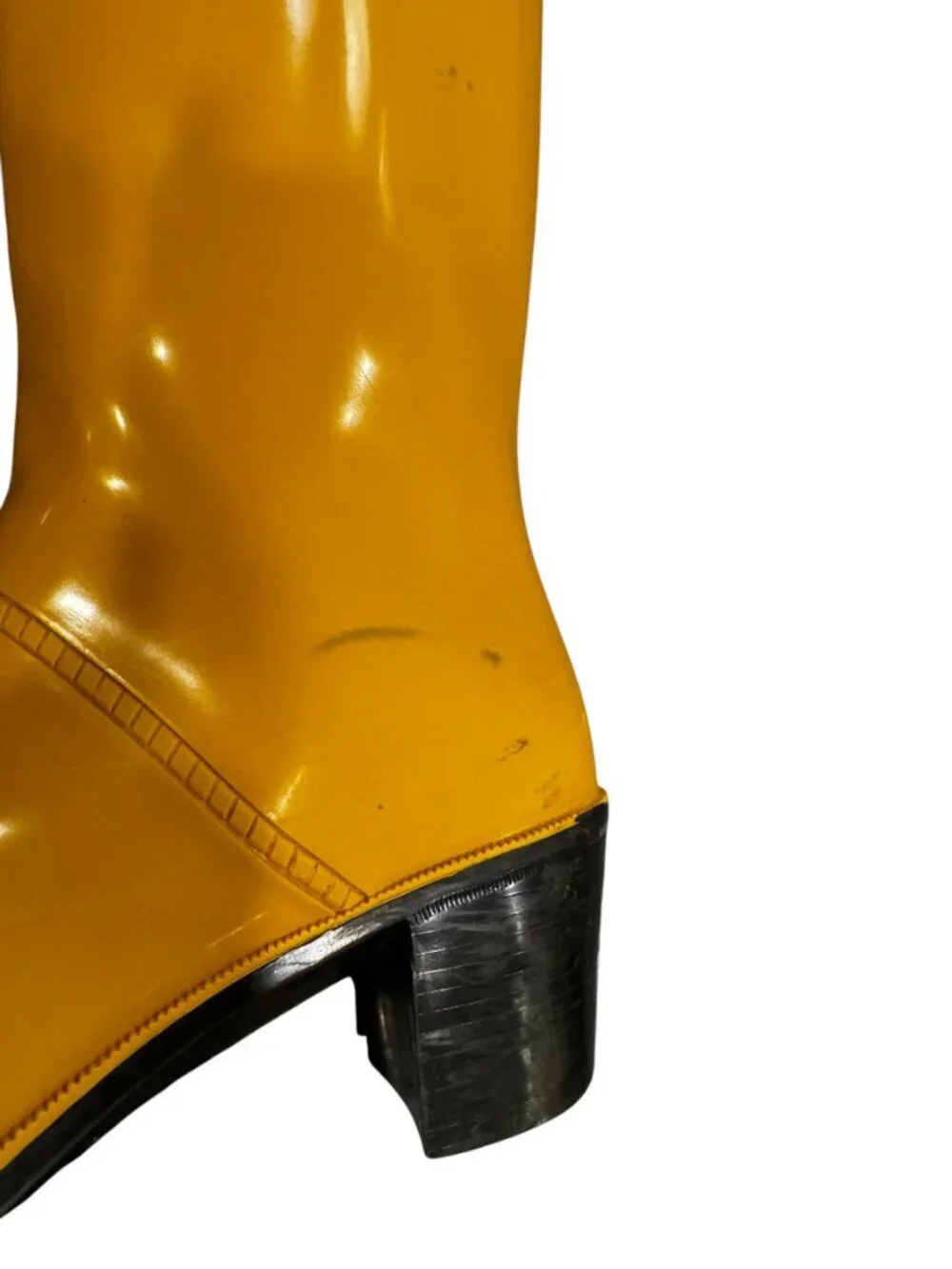 Marc Jacobs Yellow Wellington Rain Boots Made in Italy Size 38 / US 7
